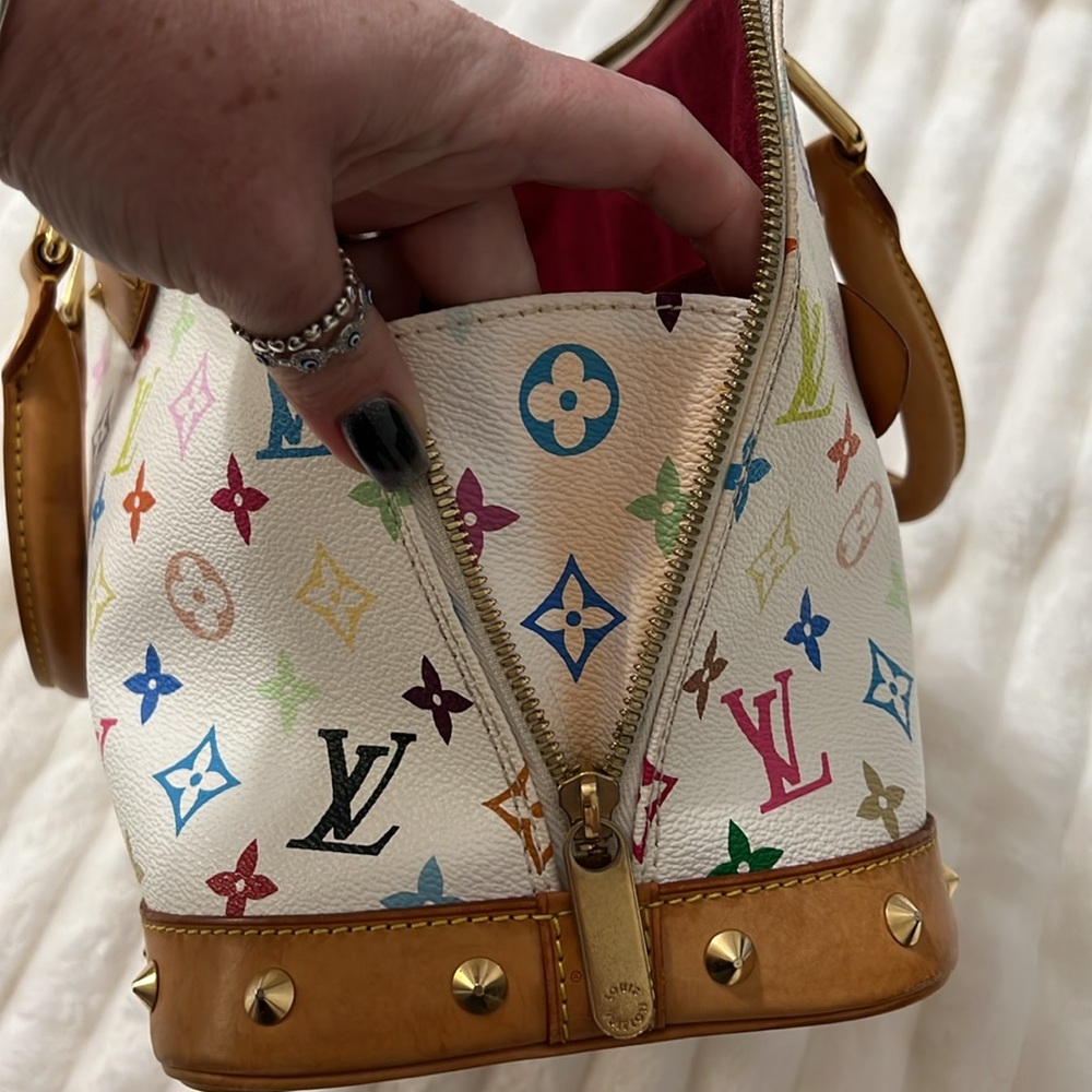 Louis Vuitton Alma White Murakami Bag, Rare Takashi Murakami Collaboration - Picture 12 of 12